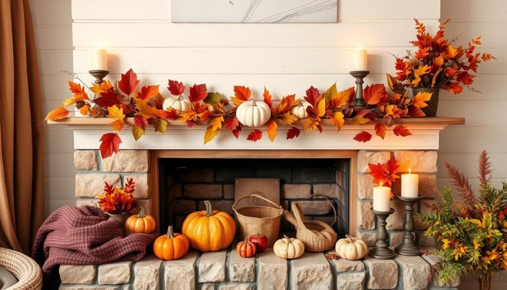 DIY autumn mantel projects