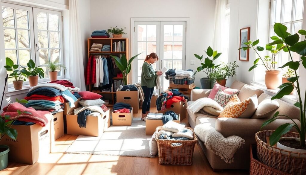 Decluttering living room