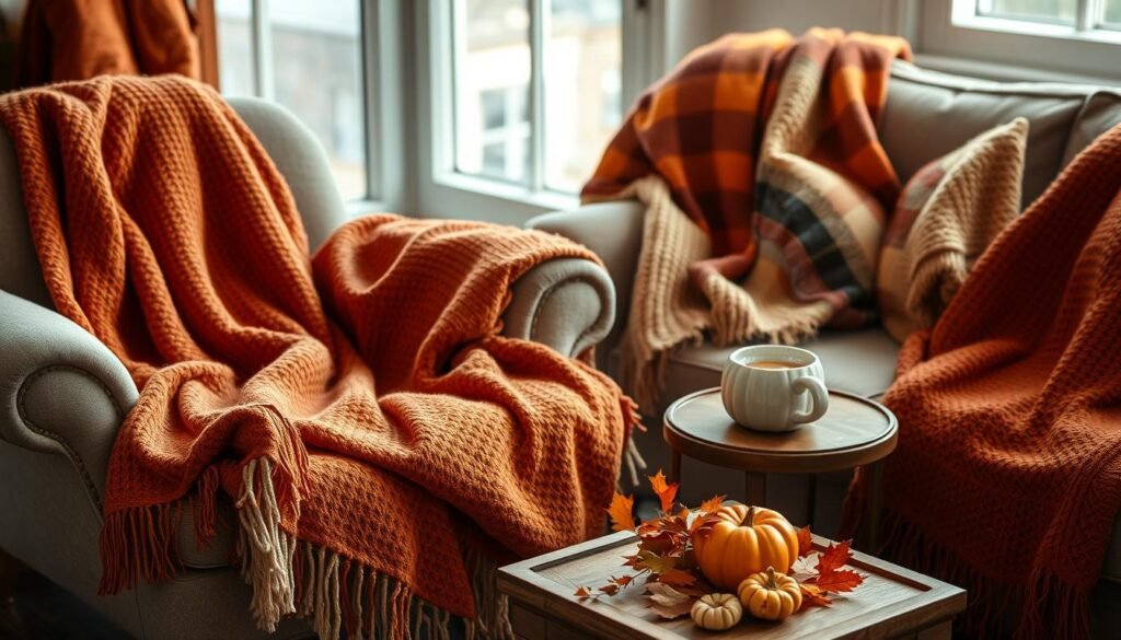 Fall-Inspired Throw Blankets