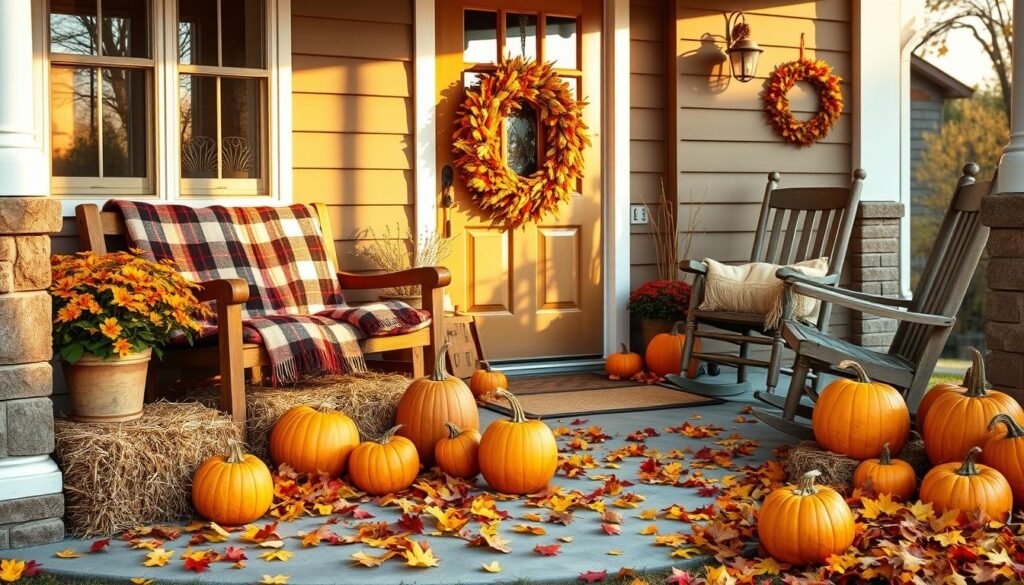 classic fall porch decor