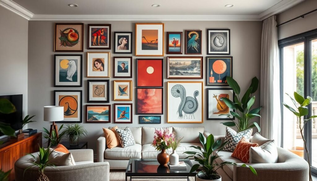 gallery wall living room