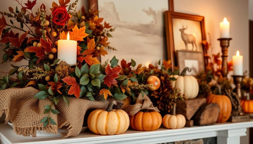 layered fall mantel design