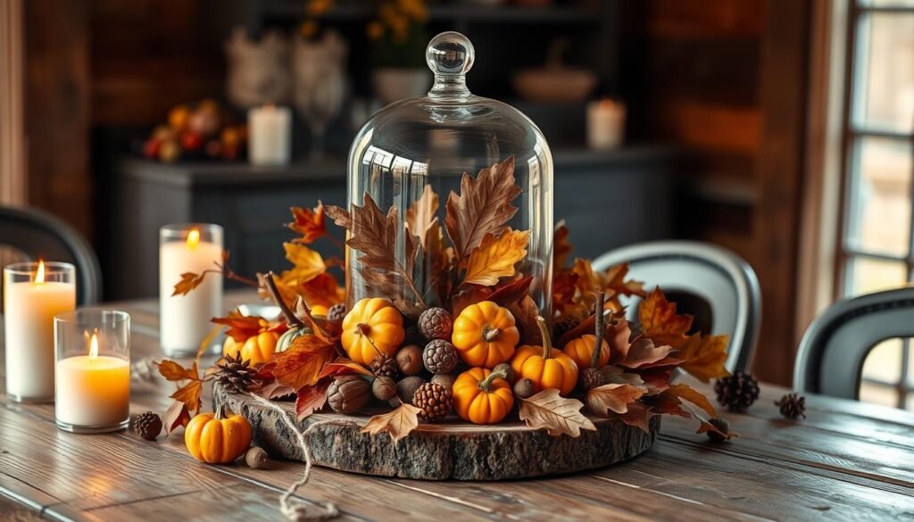 rustic fall centerpiece